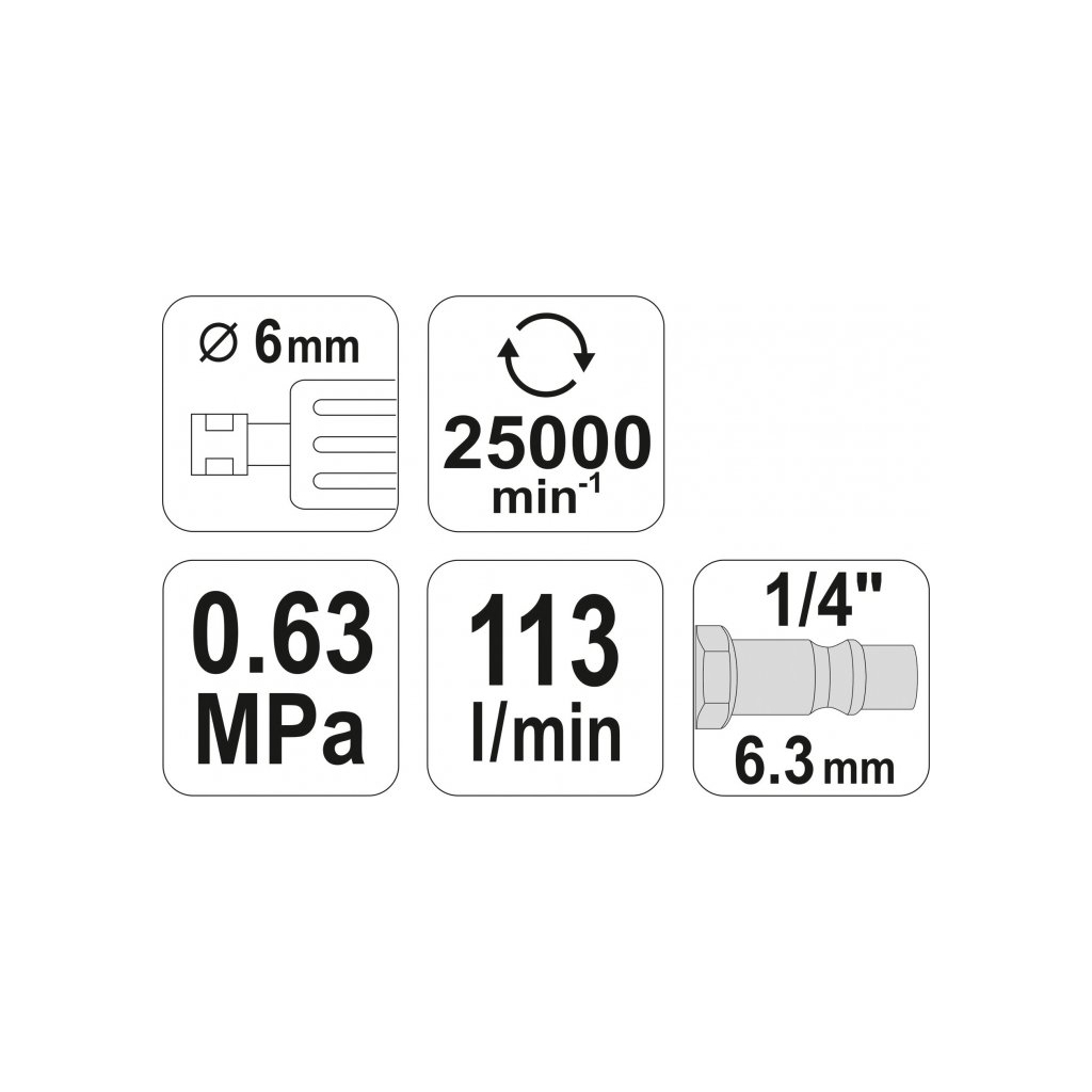 Шліфувальна машина Yato пневматична YT-09632 - зображення 5