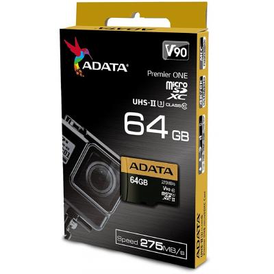 Карта пам'яті ADATA 64GB microSD class 10 UHS-II U3 (AUSDX64GUII3CL10-C) - зображення 3