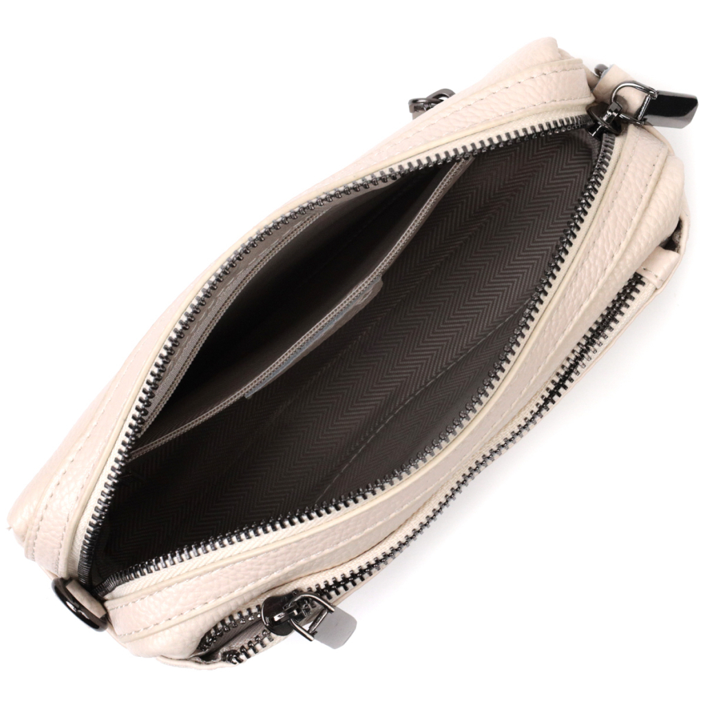 Сумка Vintage З м'якої натуральної шкіри Біла (22376) - зображення 6