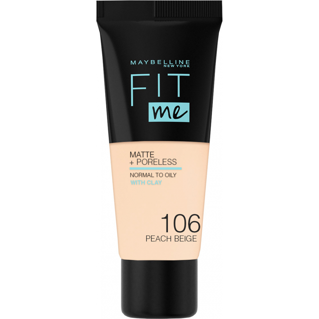 Тональний крем Maybelline New York Fit Me Matte + Poreless 106 - Peach Beige 30 мл (3600531550950) - зображення 1