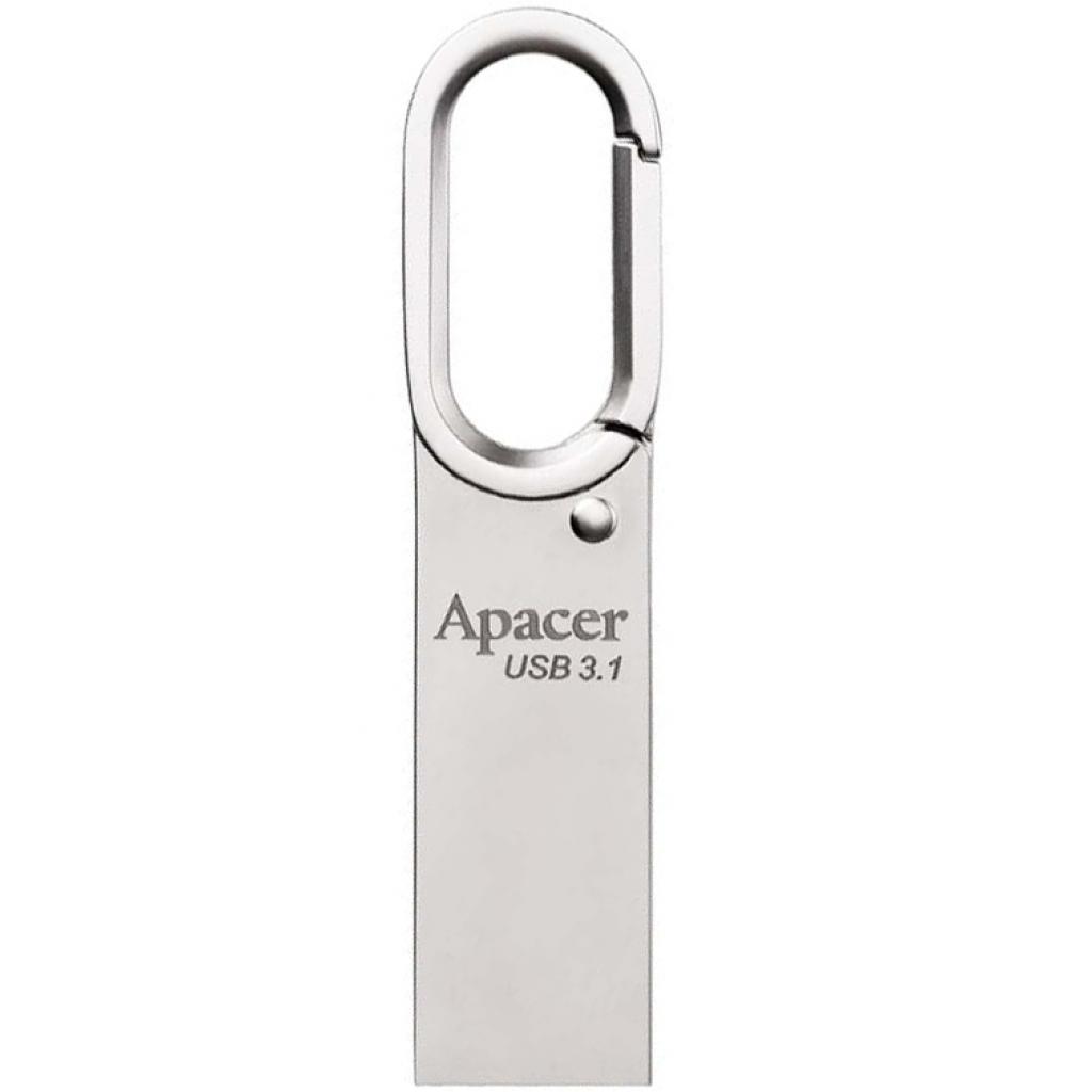 USB флеш накопичувач Apacer 64GB AH15E Silver USB 3.1 (AP64GAH15ES-1) - зображення 1