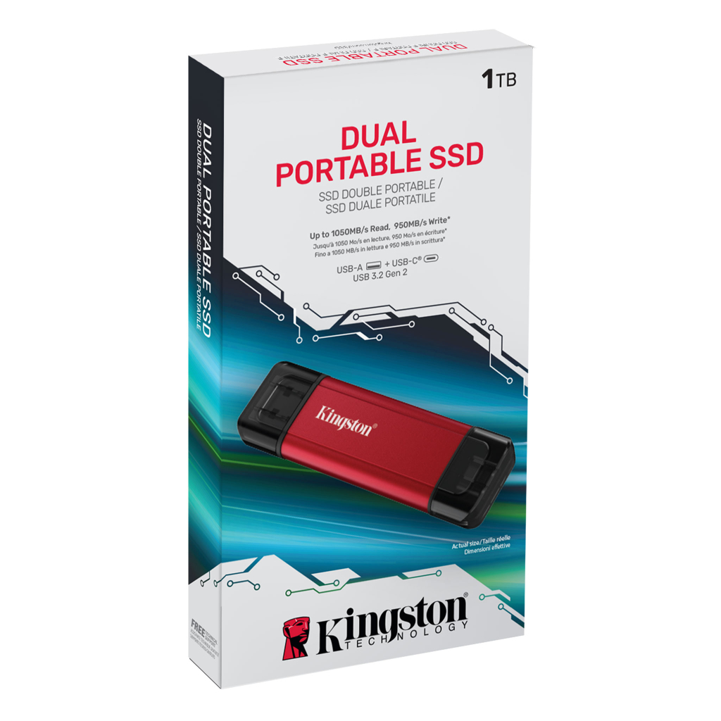 Накопичувач SSD USB Type-C 1TB Dual Portable Kingston (SPSD/1TB) - зображення 4