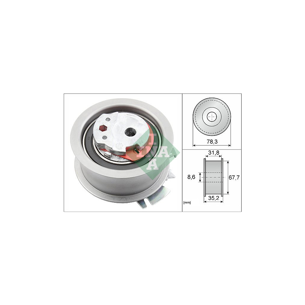 Ролик натягувача ременя INA 531 0628 30 - зображення 1