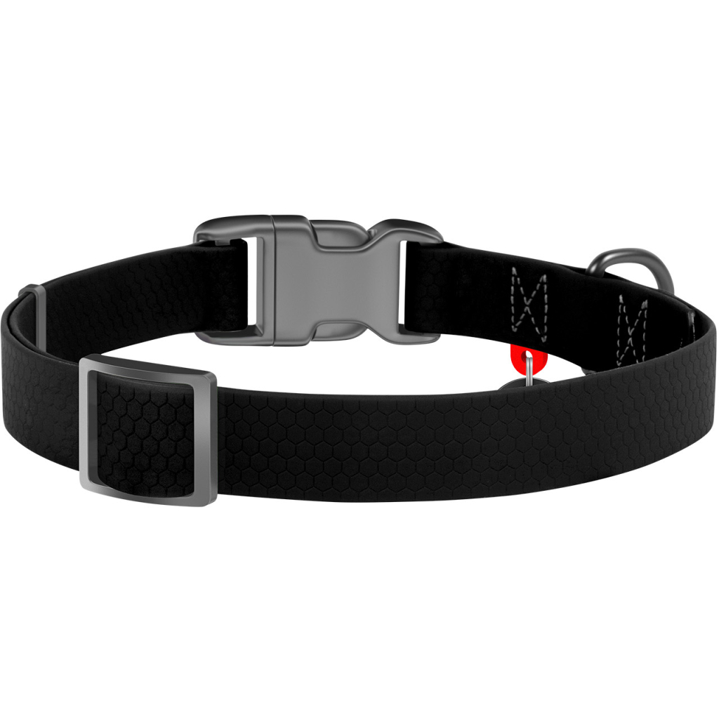 Нашийник для тварин WAUDOG Waterproof з QR паспортом Ш 15 мм Д 25-35 см чорний (27391) - зображення 2