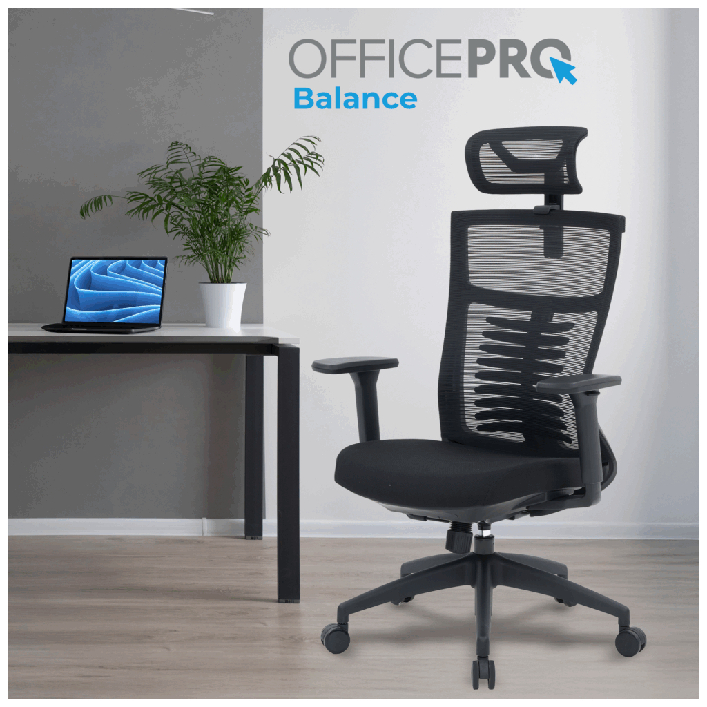 Офісне крісло OfficePro Balance OC550-B-B-B (OC550-B-B-B) - зображення 3