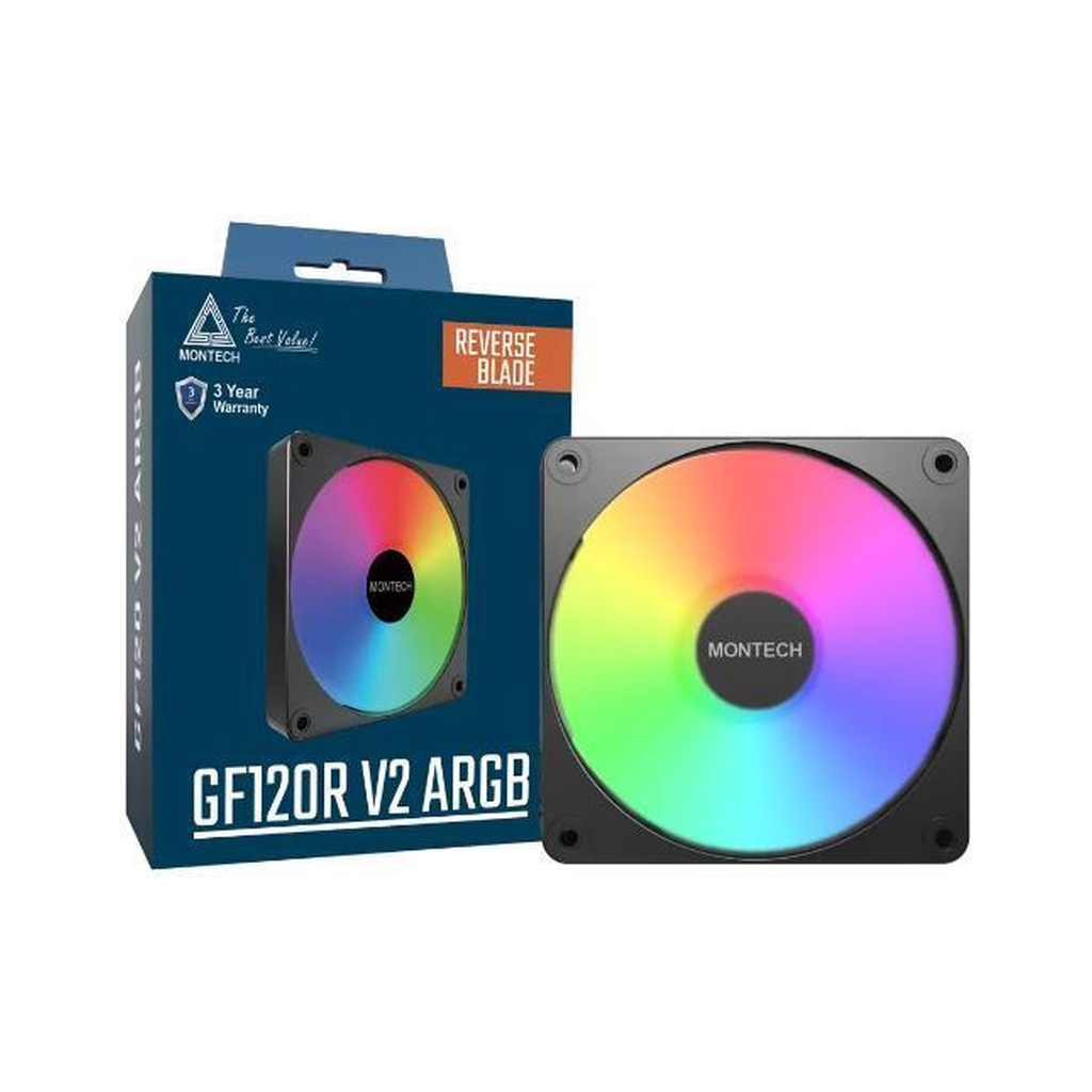 Кулер до корпусу MONTECH GF120R V2 ARGB PWM (B) - зображення 3