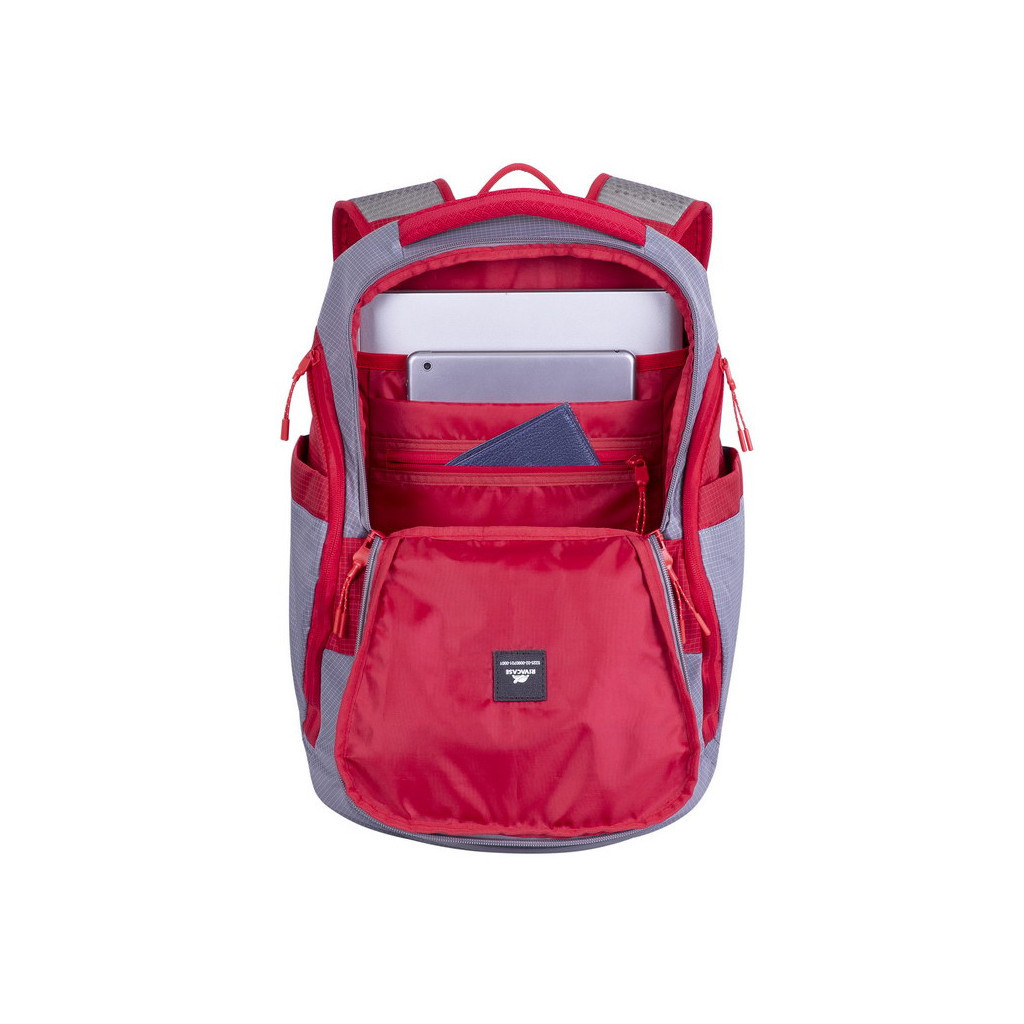 Рюкзак для ноутбука RivaCase 15.6" 5225 Grey/red - зображення 8