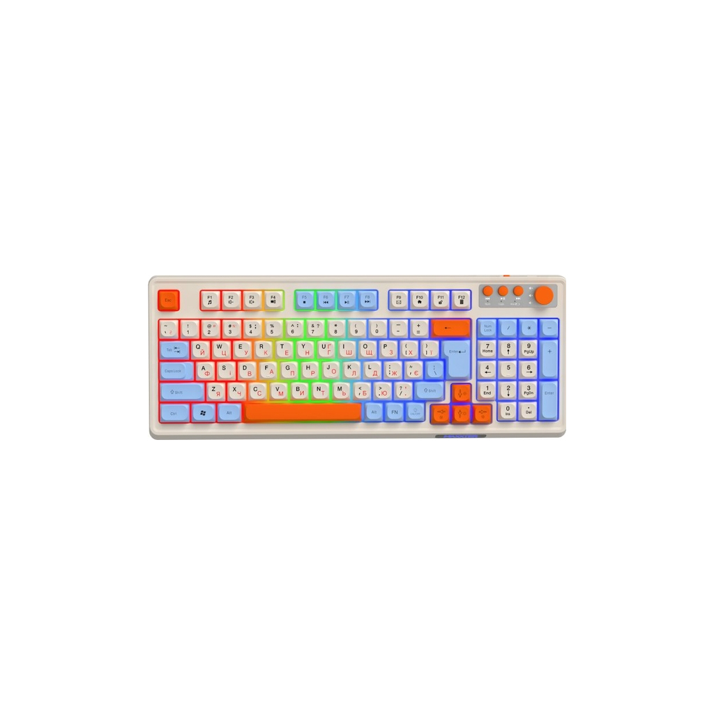 Клавіатура Maxxter KBGW-3C01-UA Wireless UA White (KBGW-3C01-UA) - изображение 1