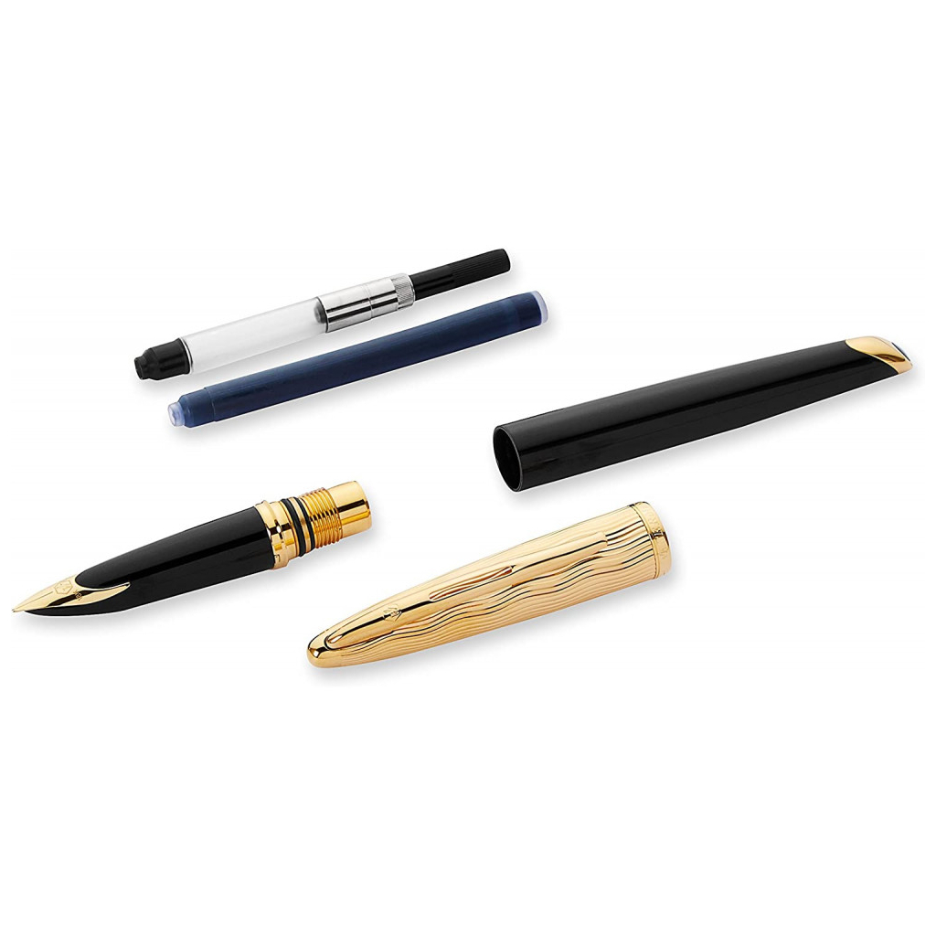 Ручка пір'яна Waterman CARENE Essential Black/Gold GT  FP F (11 204) - зображення 5