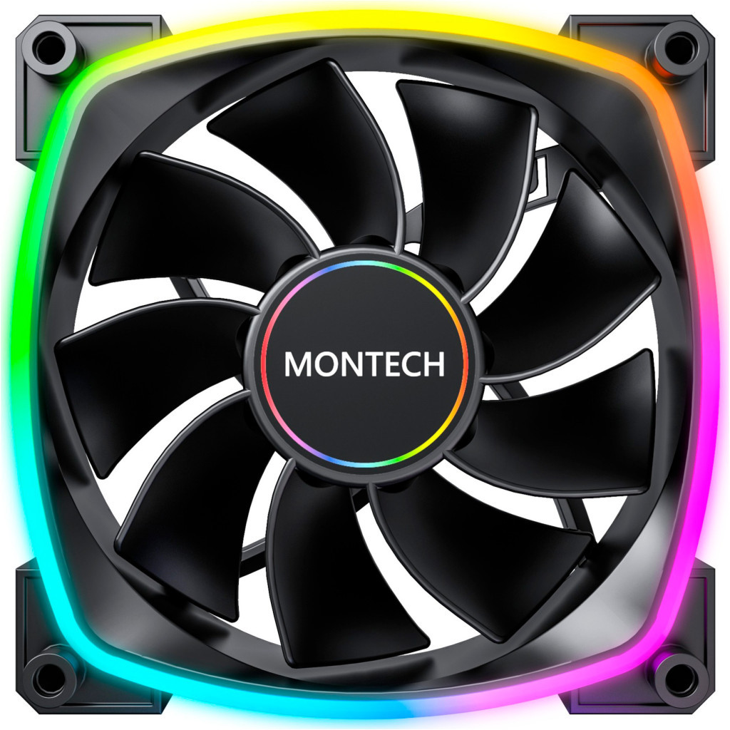 Кулер до корпусу MONTECH RX120 PWM BLACK - зображення 2