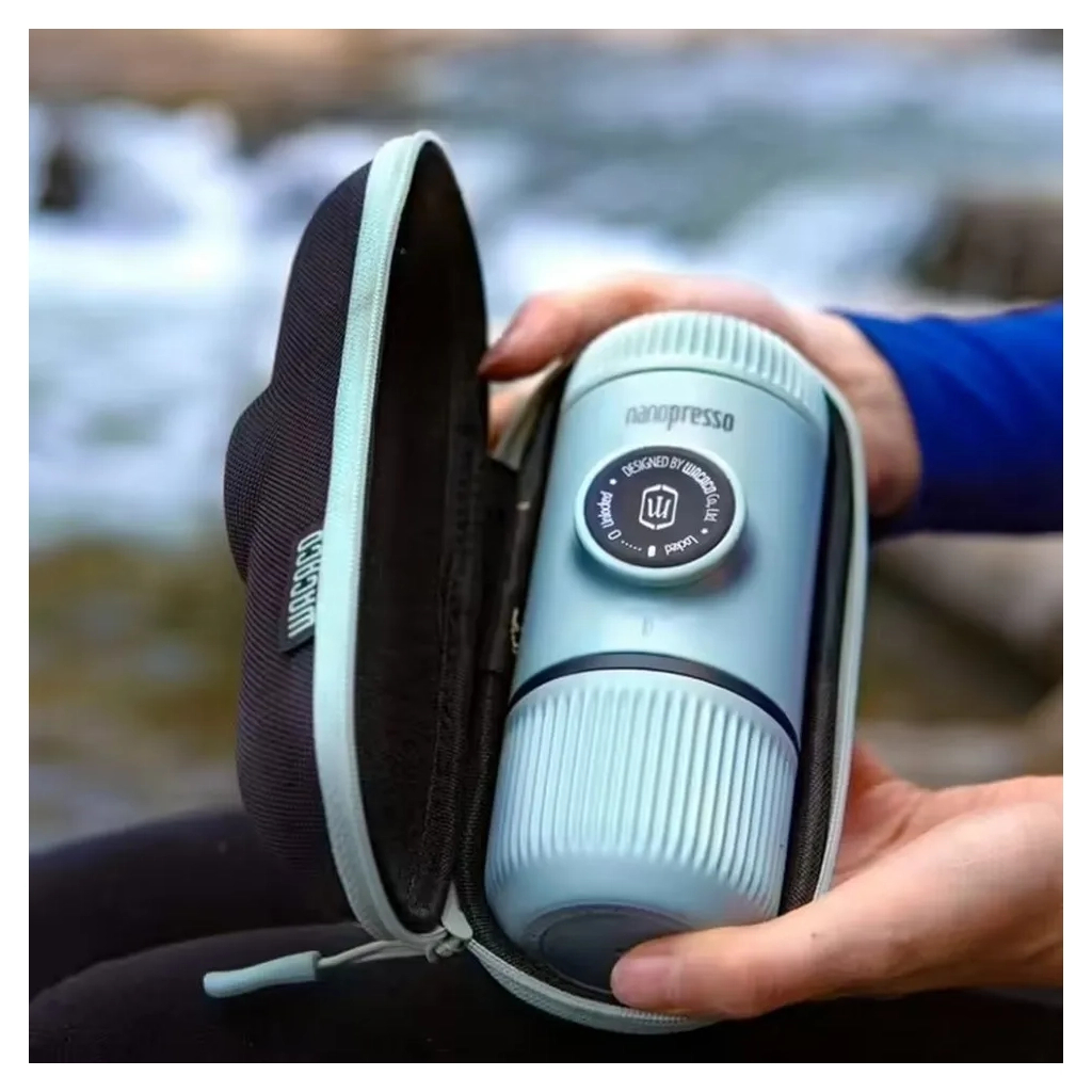 Кавоварка кемпінгова Wacaco Nanopresso з чохлом блакитна (WNANOBLUE) - изображение 5