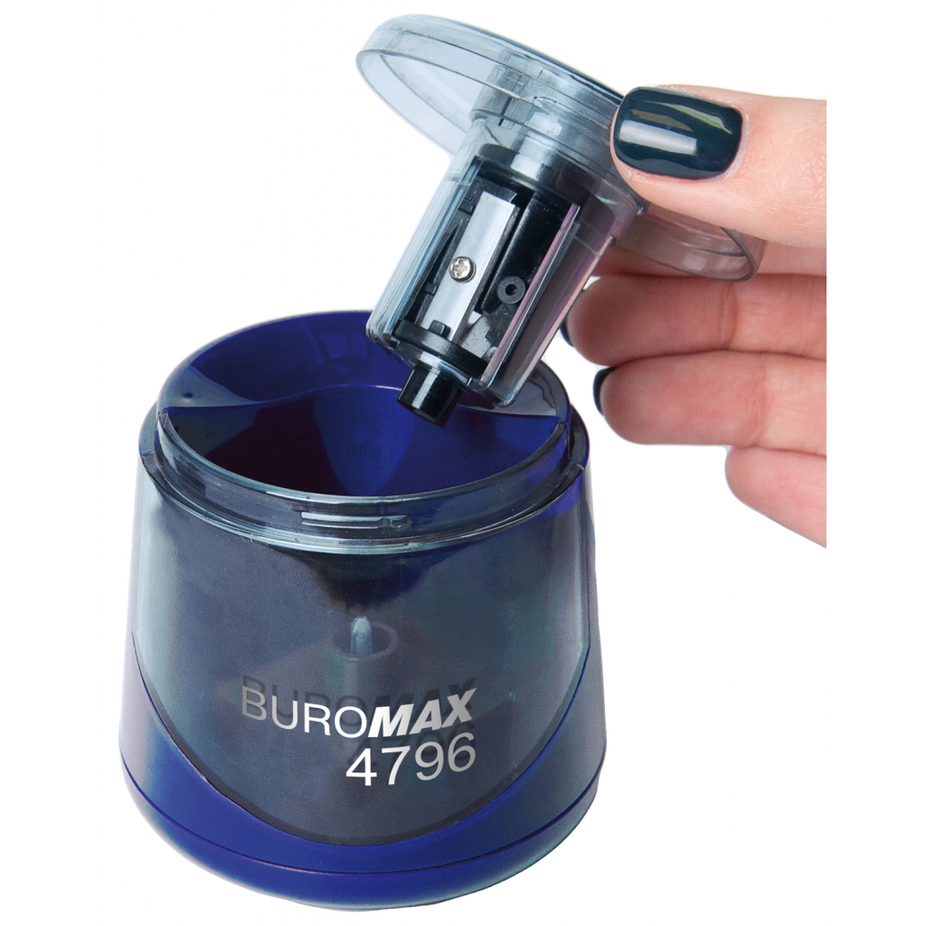 Точилка Buromax автоматична з контейнером Синя (BM.4796) - изображение 2