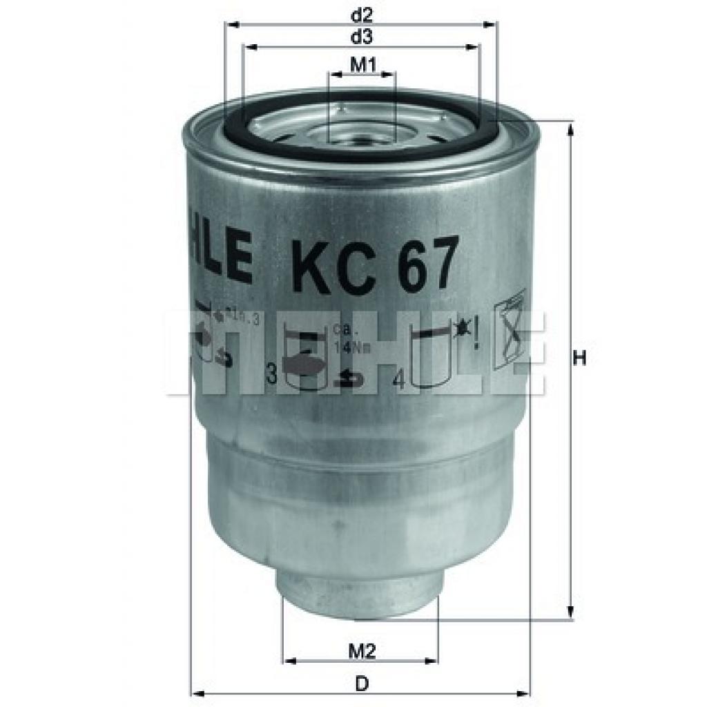 Фільтр паливний Mahle KC67 - зображення 1