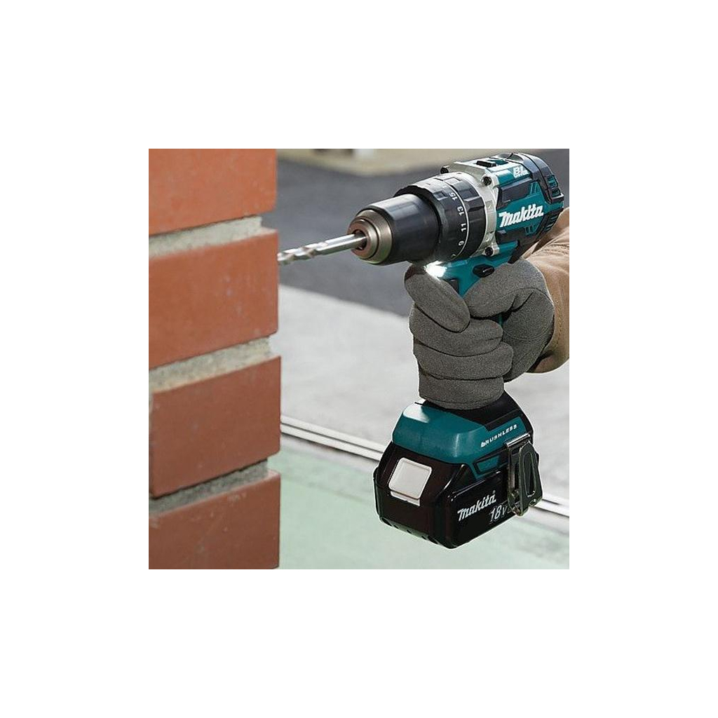 Шуруповерт Makita дрель-шуруповерт с ударом LXT, 18В, 3Аг х 2шт, DC18RC, кейс, (DHP484RFE) - зображення 2