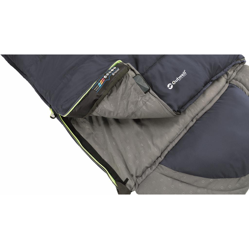 Спальний мішок Outwell Contour Lux Reversible -3C Deep Blue Left (928749) - зображення 4