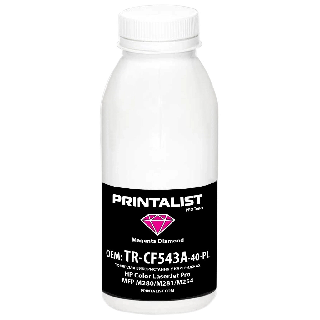 Тонер HP CLJ Pro MFP M280/M281/M254, 40г Magenta Printalist (TR-CF543A-40-PL) - зображення 1