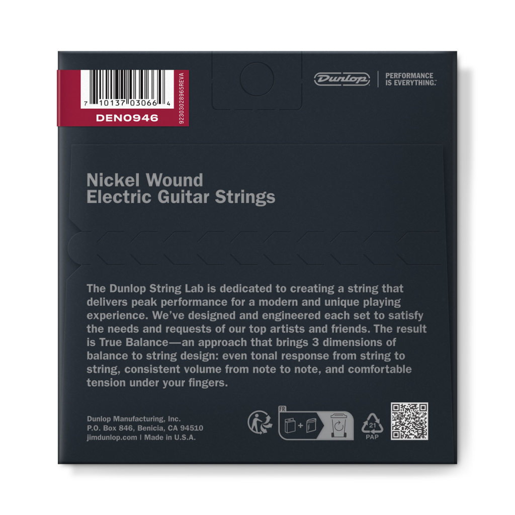 Струни для гітари Jim Dunlop Nickel Wound Electric Guitar Strings (09-46) (DEN0946) - изображение 2