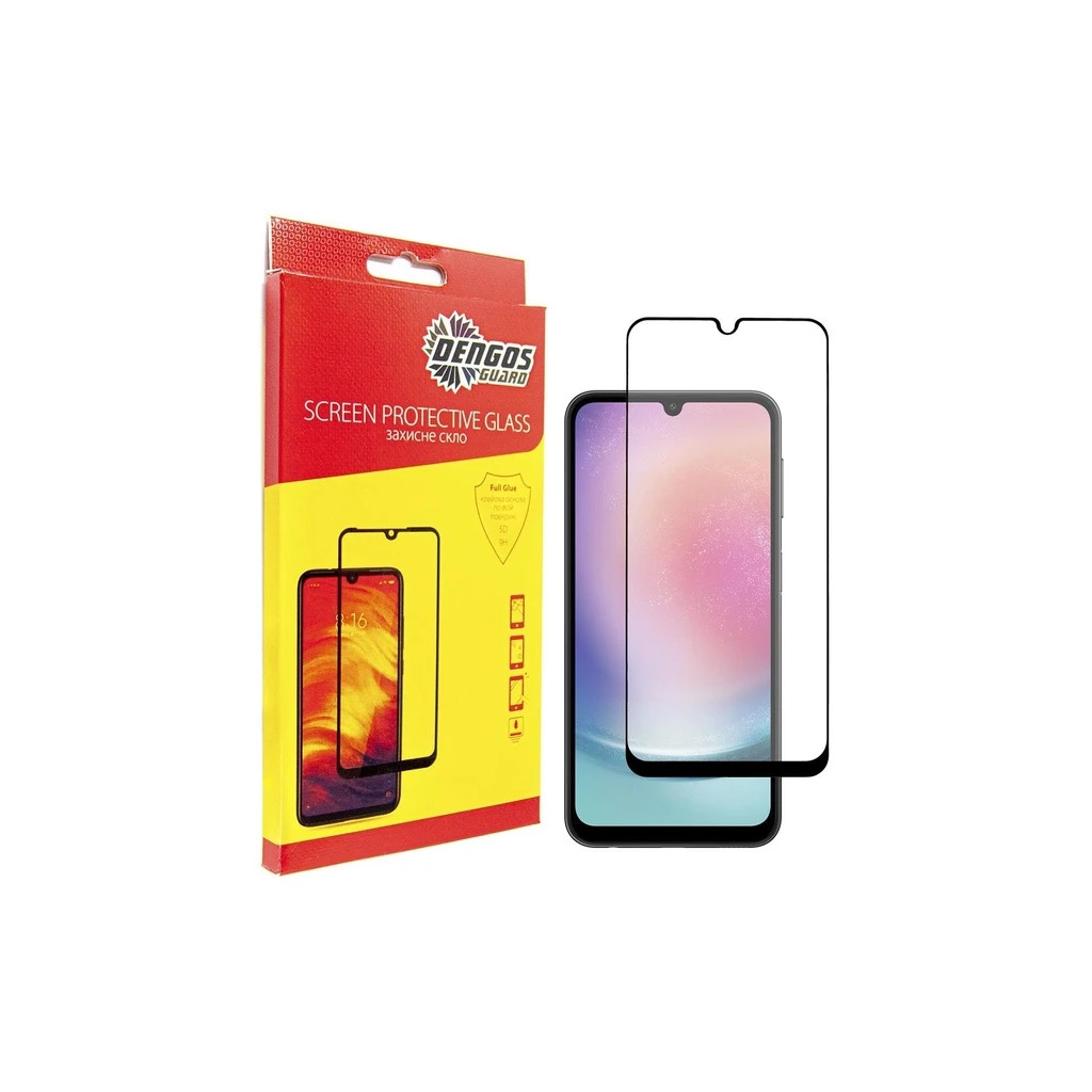 Чохол до мобільного телефона Dengos Kit for Samsung Galaxy A24 case + glass (Black) (DG-KM-15) - зображення 4