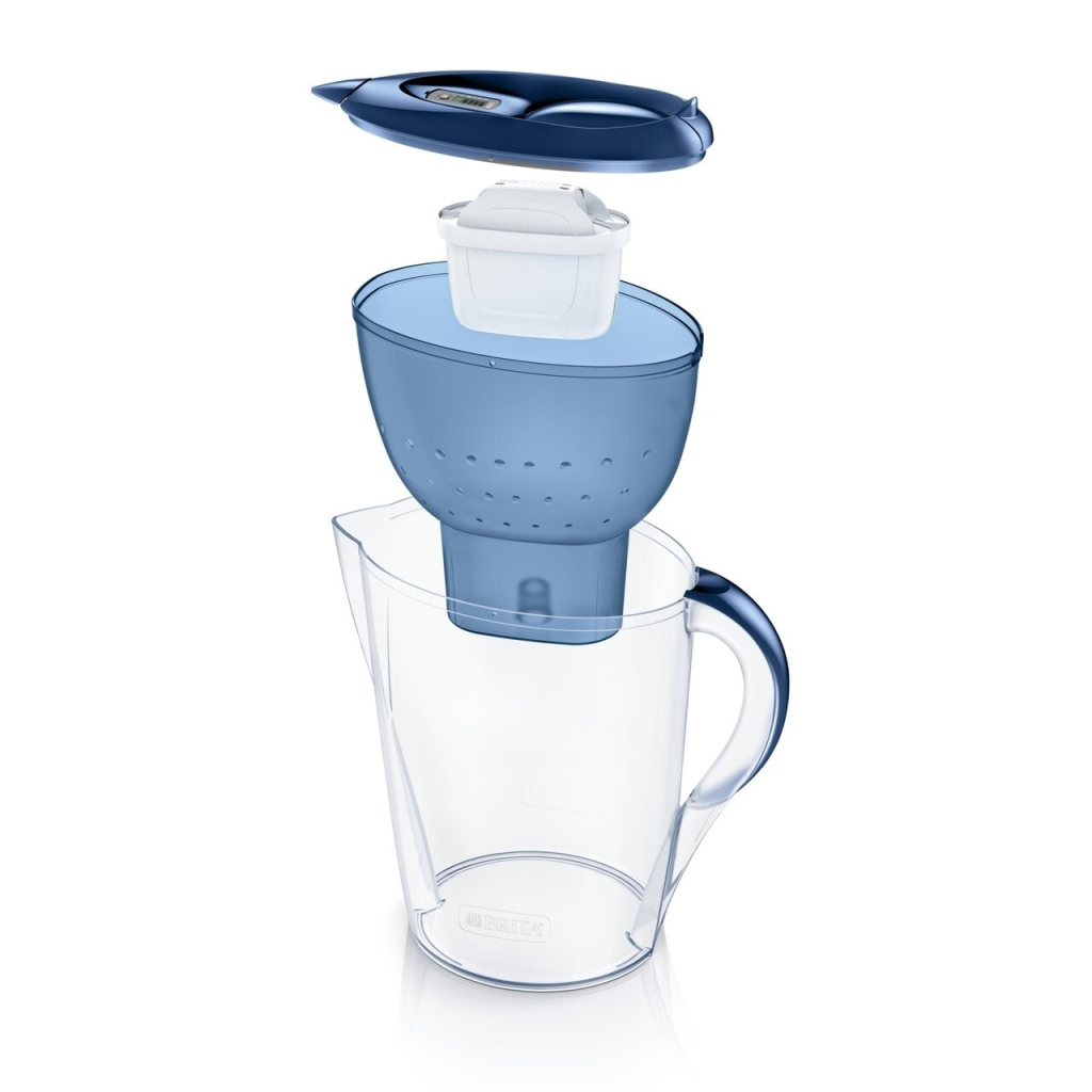 Фільтр-глечик Brita Marella Memo MXPro 2.4л (1.4л води) з фільтр-картриджем, синій (1052799) - зображення 2