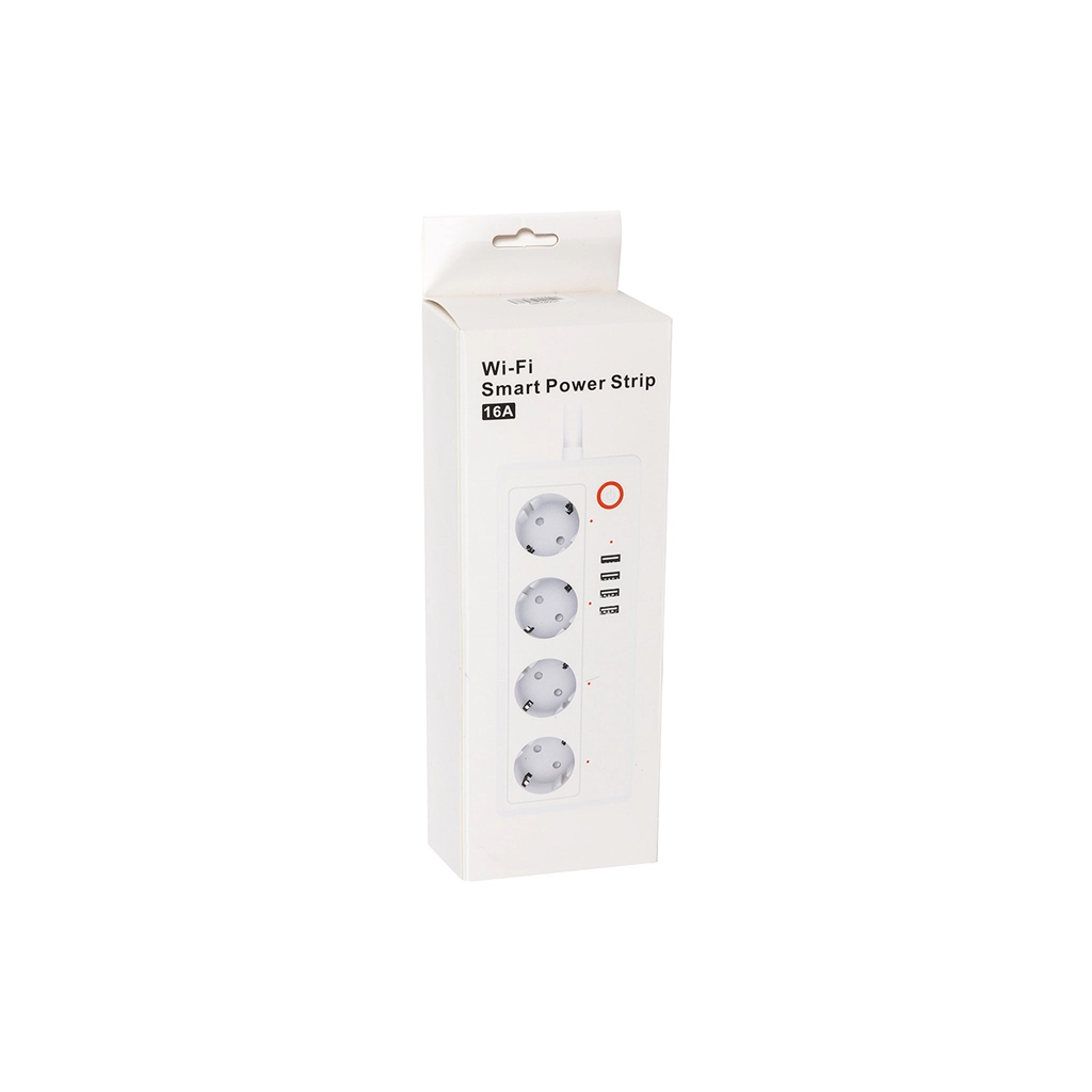 Мережевий фільтр живлення TUYA Smart 1.8м, 16A, 4*розетки/4*USB (HS082383) - зображення 4