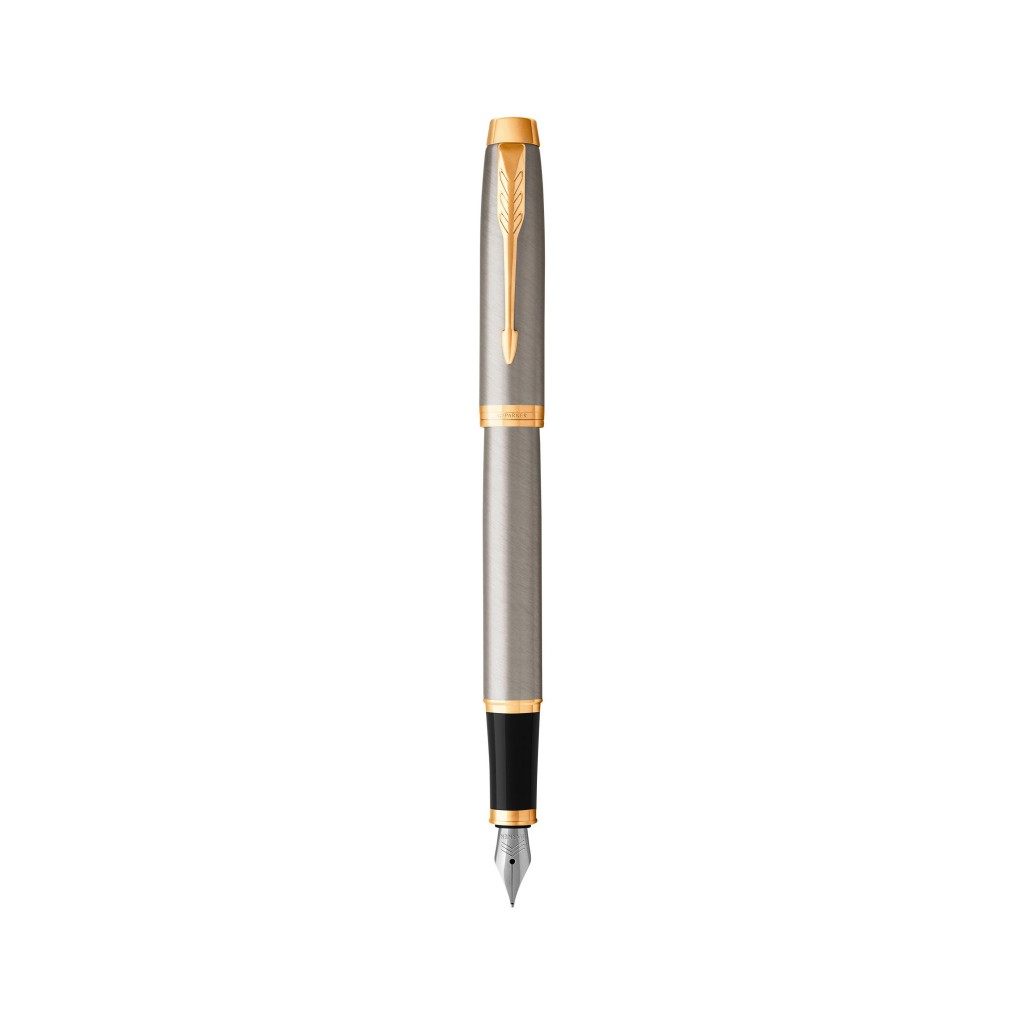 Ручка пір'яна Parker IM 17 Brushed Metal GT  FP F (22 211) - зображення 1