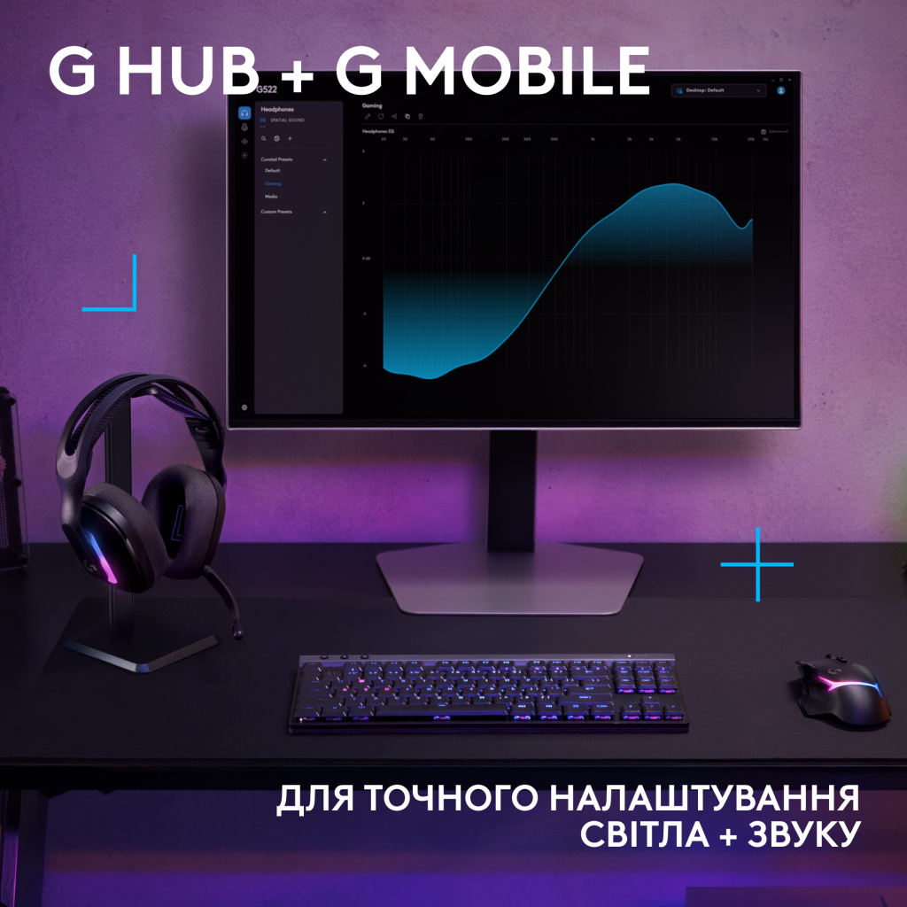 Навушники Logitech G522 Lightspeed Wireless Gaming Headset Black (981-001544) - зображення 9