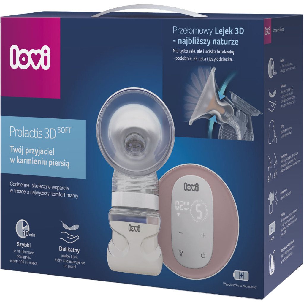 Молоковідсмоктувач Lovi електричний 2-фазний Prolactis 3D Soft (50/050exp) - изображение 2
