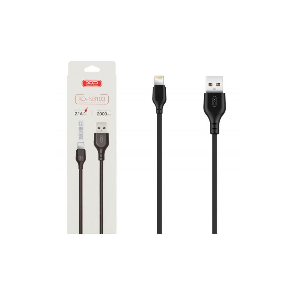 Дата кабель USB 2.0 AM to Lightning 2.0m 2.1A black XO (XO-NB-103-L-2-BK) - зображення 3