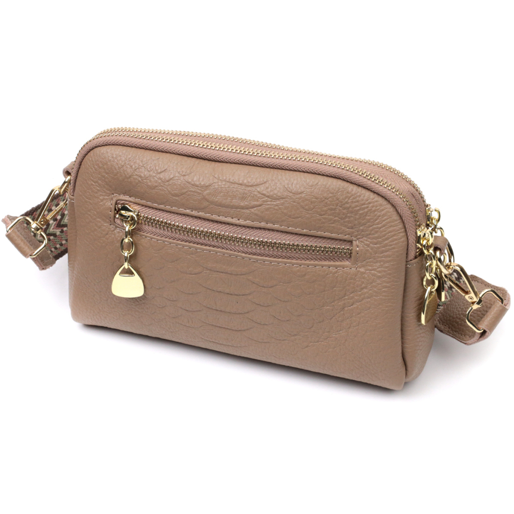 Сумка Vintage Жіноча на два відділення з натуральної шкіри Бежева (22356) - зображення 2