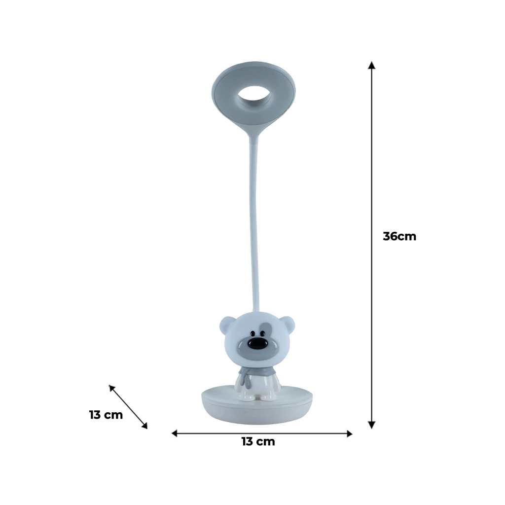 Настільна лампа Kite Bear LED з акумулятором, біла (K24-492-2-1) - зображення 7