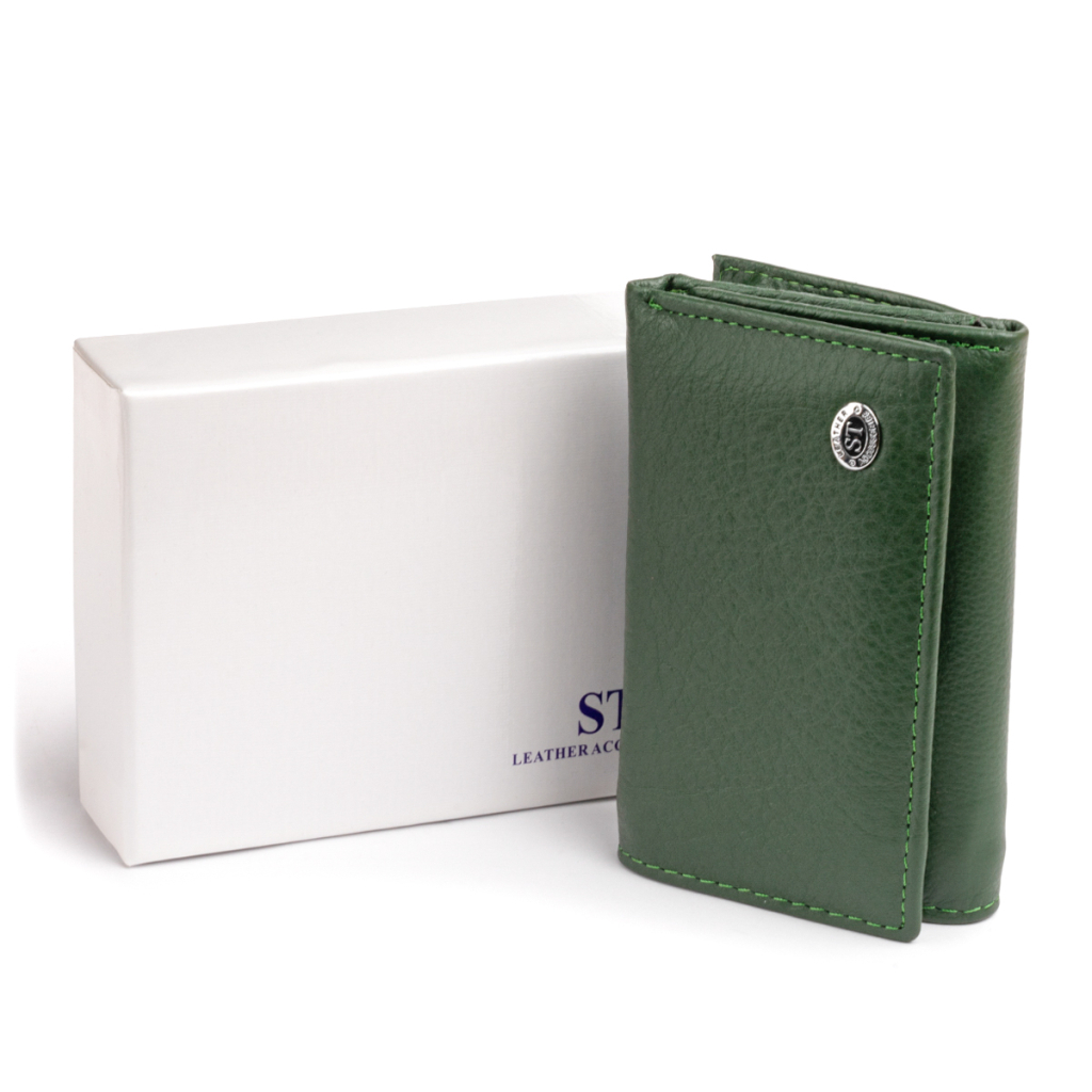Гаманець ST Leather Зі шкіри унісекс Зелений (19332) - зображення 6