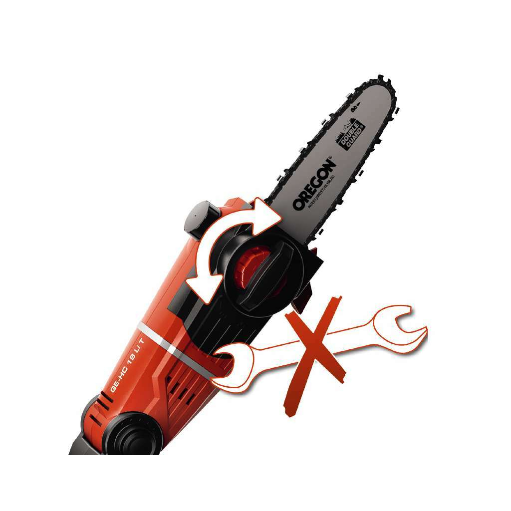 Ланцюгова пила Einhell GE-HC 18 LI T-Solo акумуляторная сучкорез (3410800) - зображення 6
