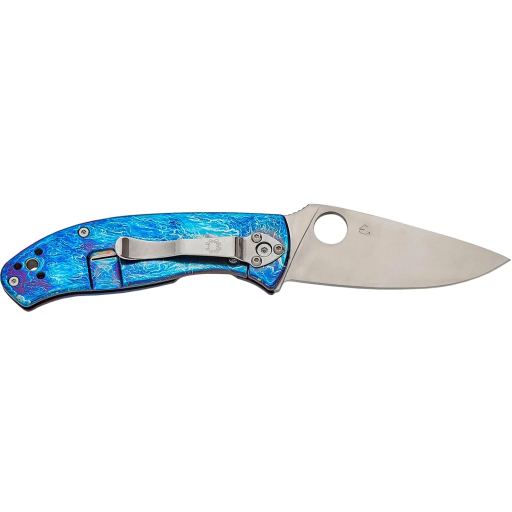 Ніж Spyderco Tenacious D2 Titanium Blue (C122TIBLD2P) - зображення 2