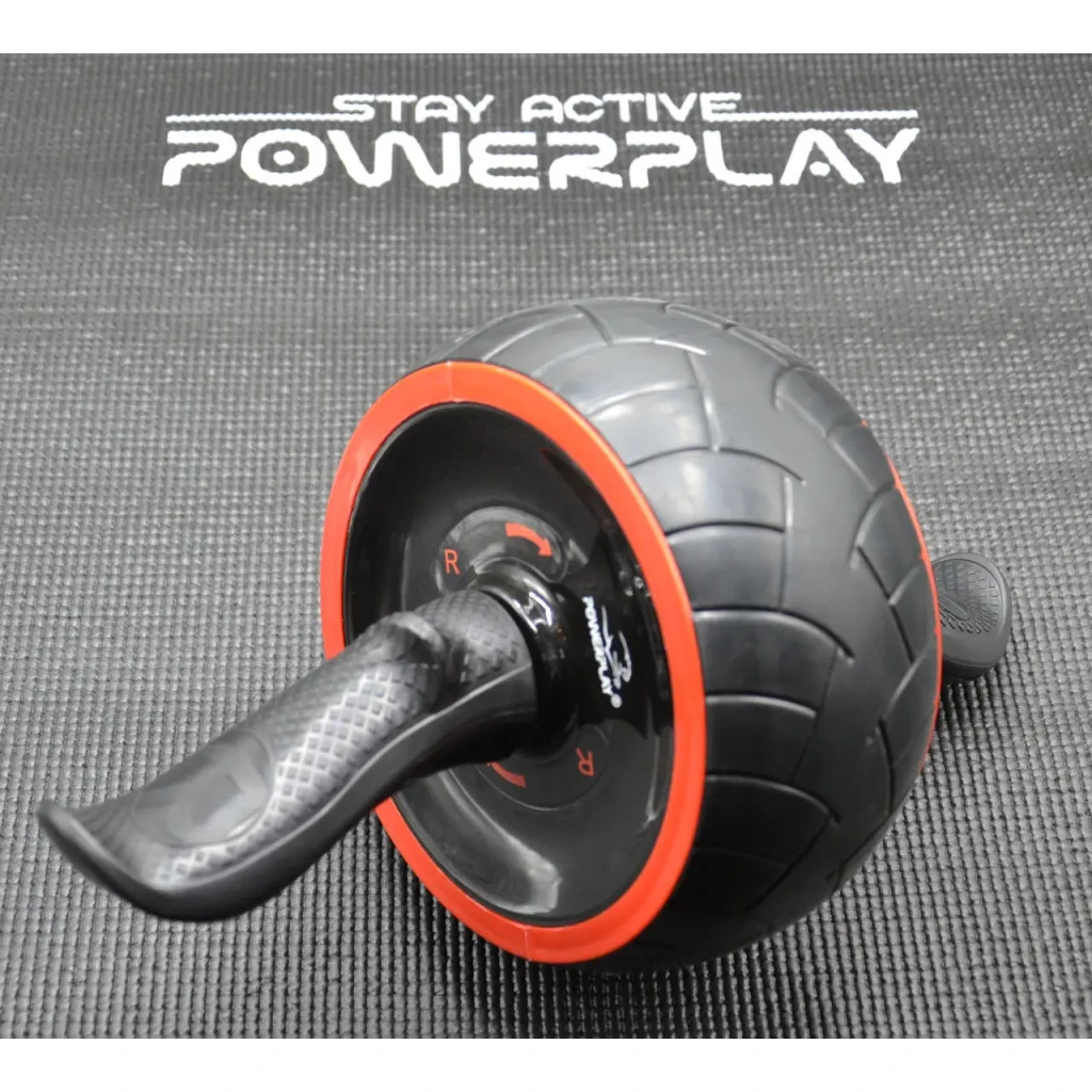 Ролик для преса PowerPlay зі зворотним механізмом AB Wheel Pro Чорно-червоний (PP_4326_Black/Red) - зображення 6