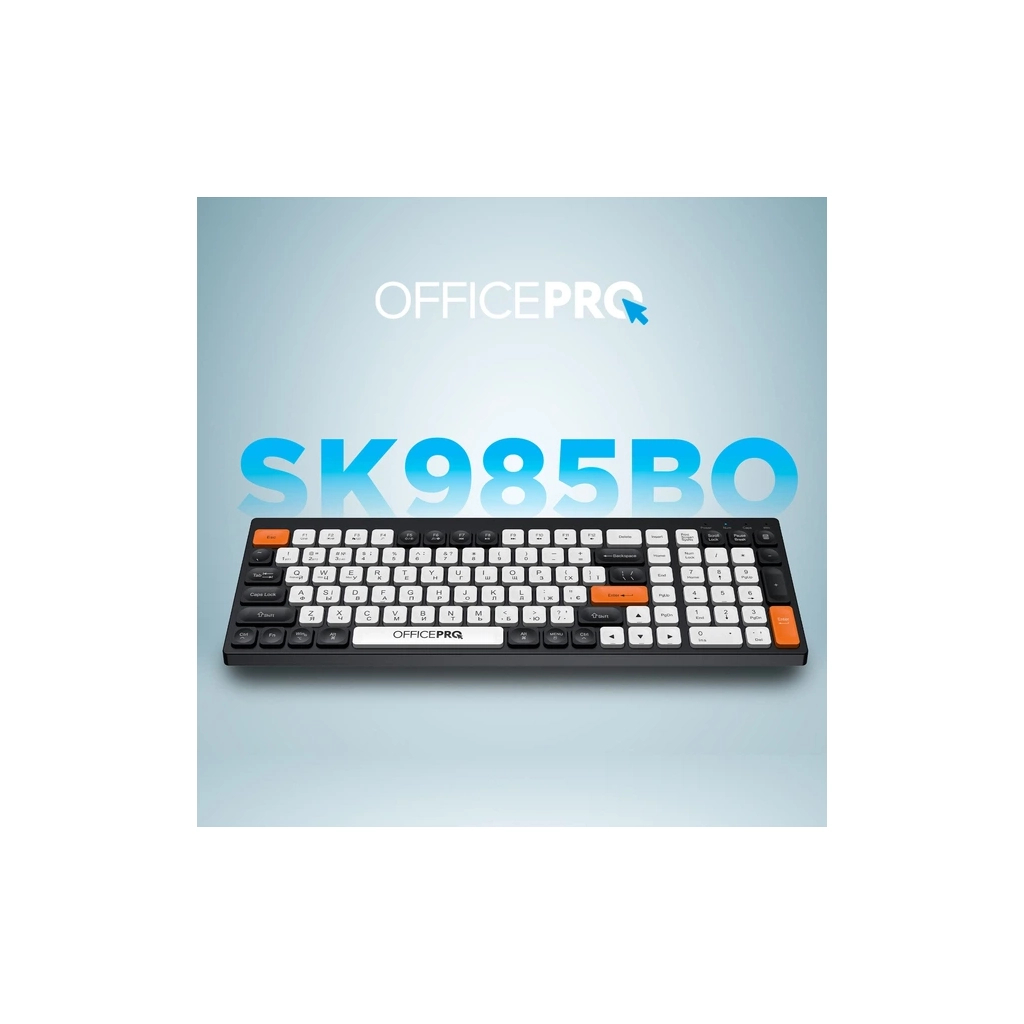 Клавіатура OfficePro SK985BO Bluetooth/Wireless UA Black/White (SK985BO) - зображення 6