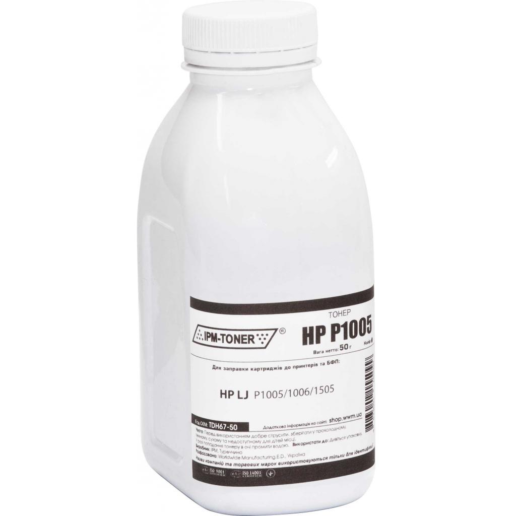Тонер IPM HP LJ P1005/1006/1505, 50г Black (TDH67-50) - изображение 1