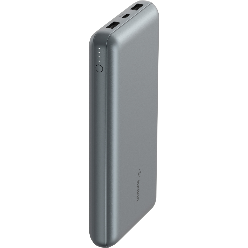 Батарея універсальна Belkin 10000mAh 15W 2xUSB-A, USB-C Gray (BPB011BTGY) - зображення 4
