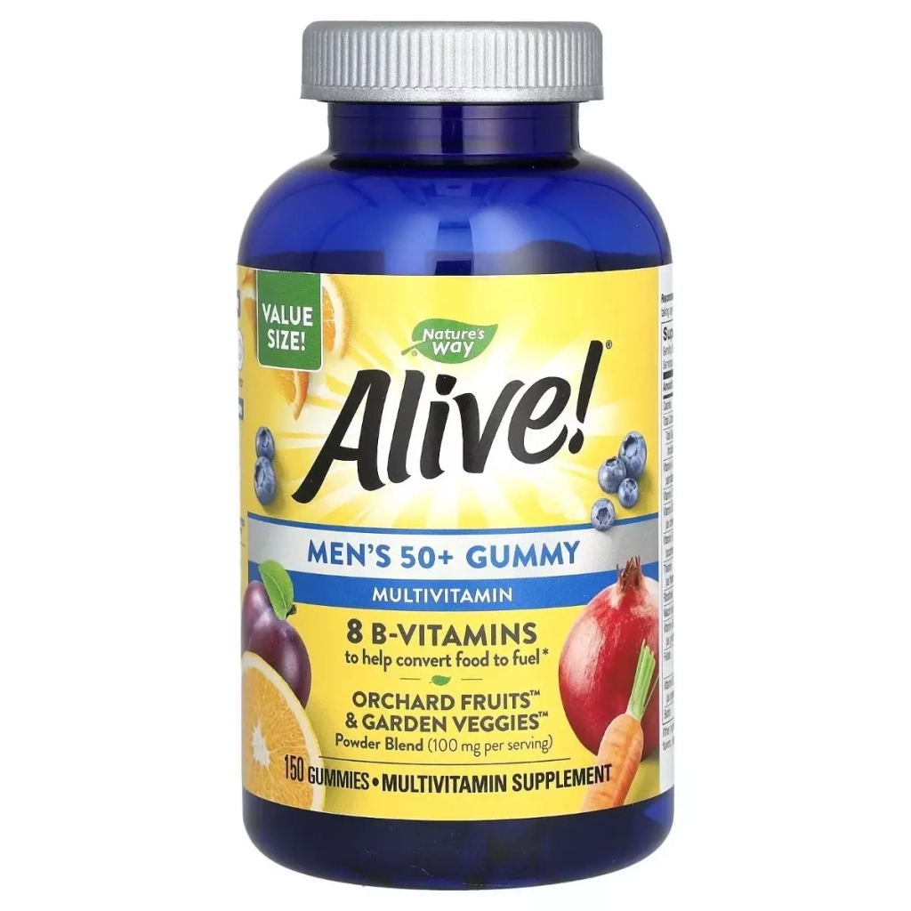 Мультивітамін Nature's Way Мультивітаміни для чоловіків 50+, смак фруктів Alive! Men's 50+ Mult (NWY-14067) - зображення 1