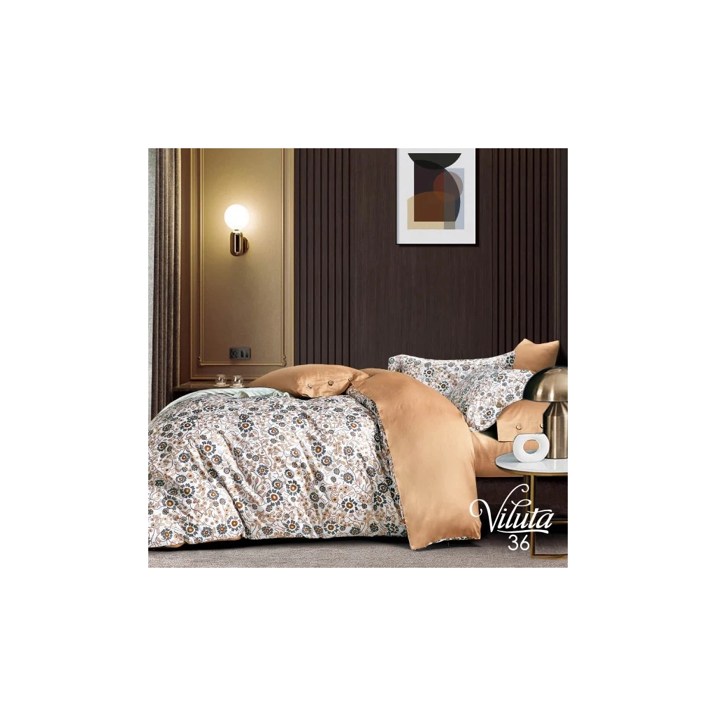 Постільна білизна Viluta Сатин Єгипетська бавовна 36 євро (36_EB_ev) - зображення 1