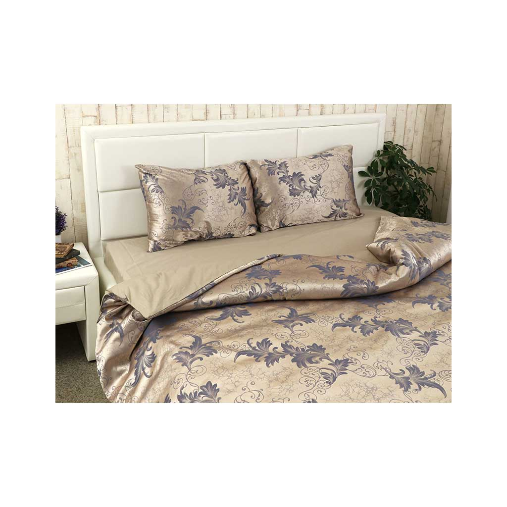 Постільна білизна Руно АЖ Оливкова сатин набивна євро (845.137АЖ_Оливкова) - зображення 3