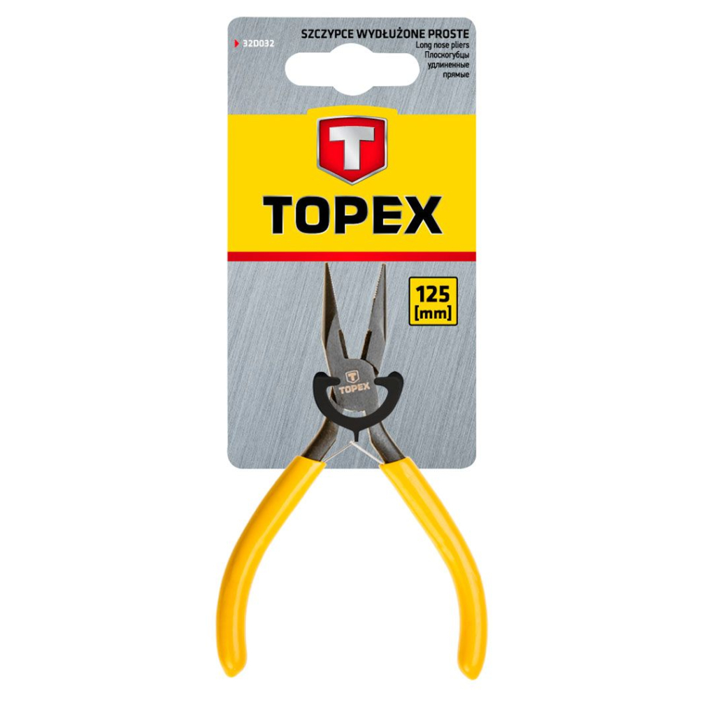 Плоскогубці Topex подовжені прямі, прецизійні, пружина розтискаюча (32D032) - зображення 2