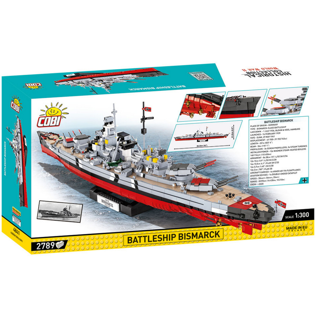 Конструктор Cobi Лінкор Бісмарк 1:300, 2789 деталей (COBI-4841) - зображення 1