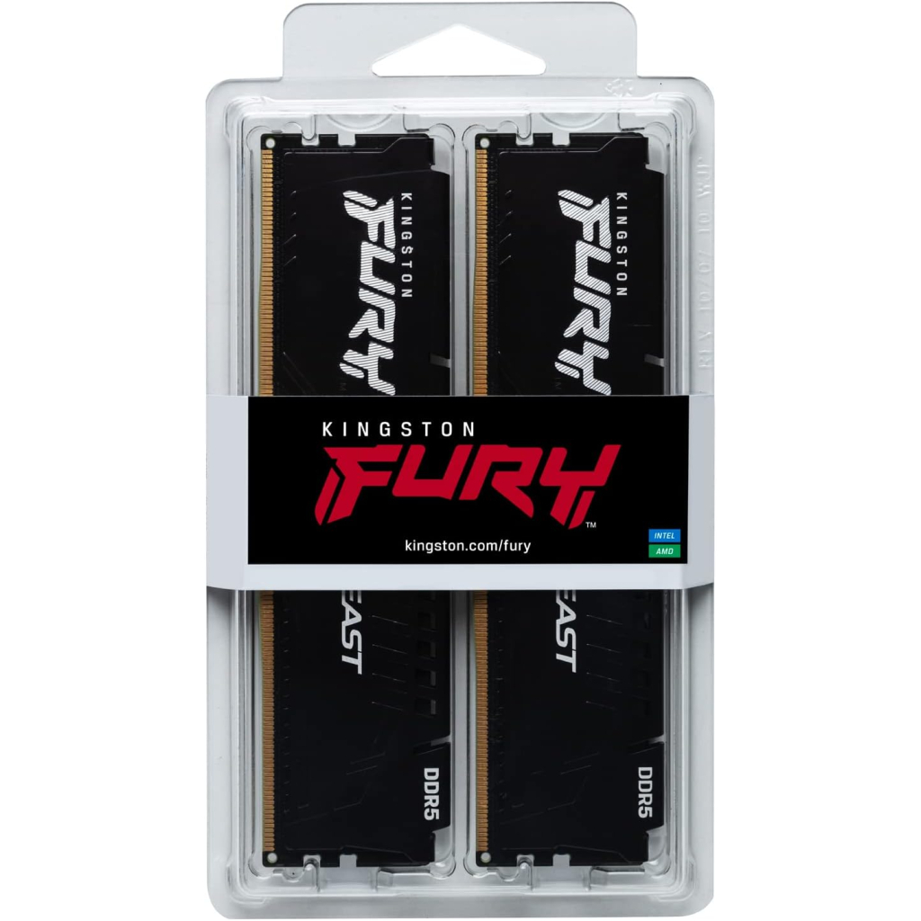 Модуль пам'яті для комп'ютера DDR5 128GB (4x32GB) 5600 MHz Beast Black XMP Kingston Fury (ex.HyperX) (KF556C40BBK4-128) - зображення 5