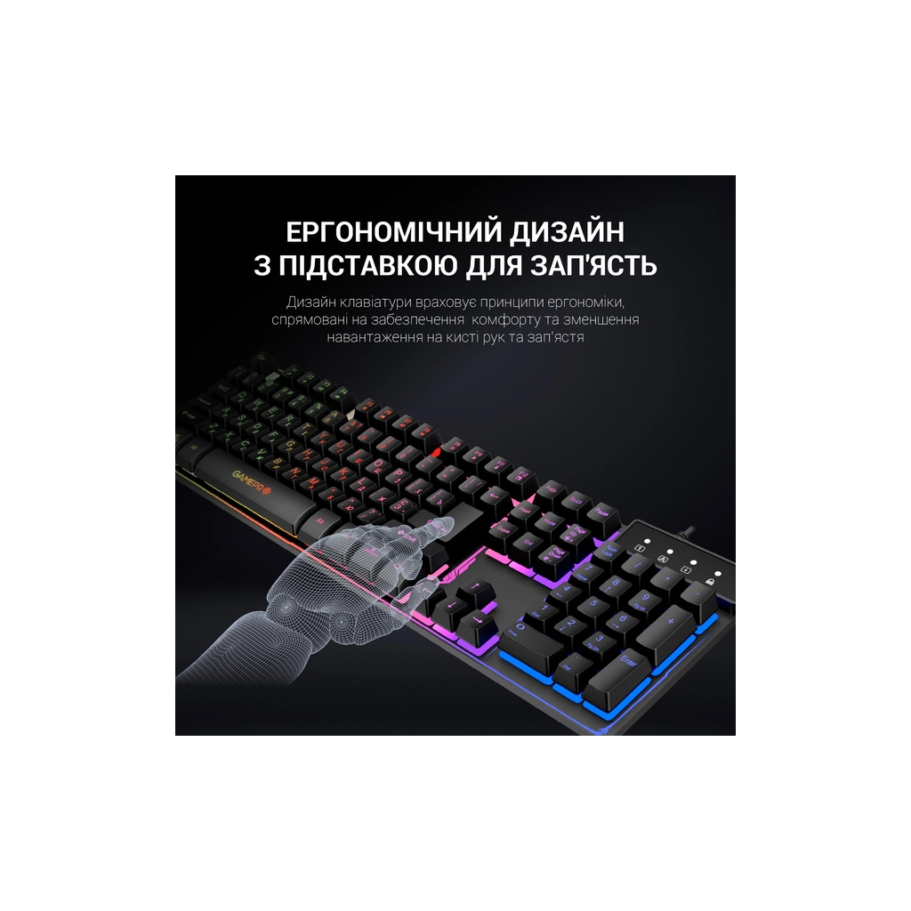 Клавіатура GamePro GK576 Nitro+ USB Black - зображення 12