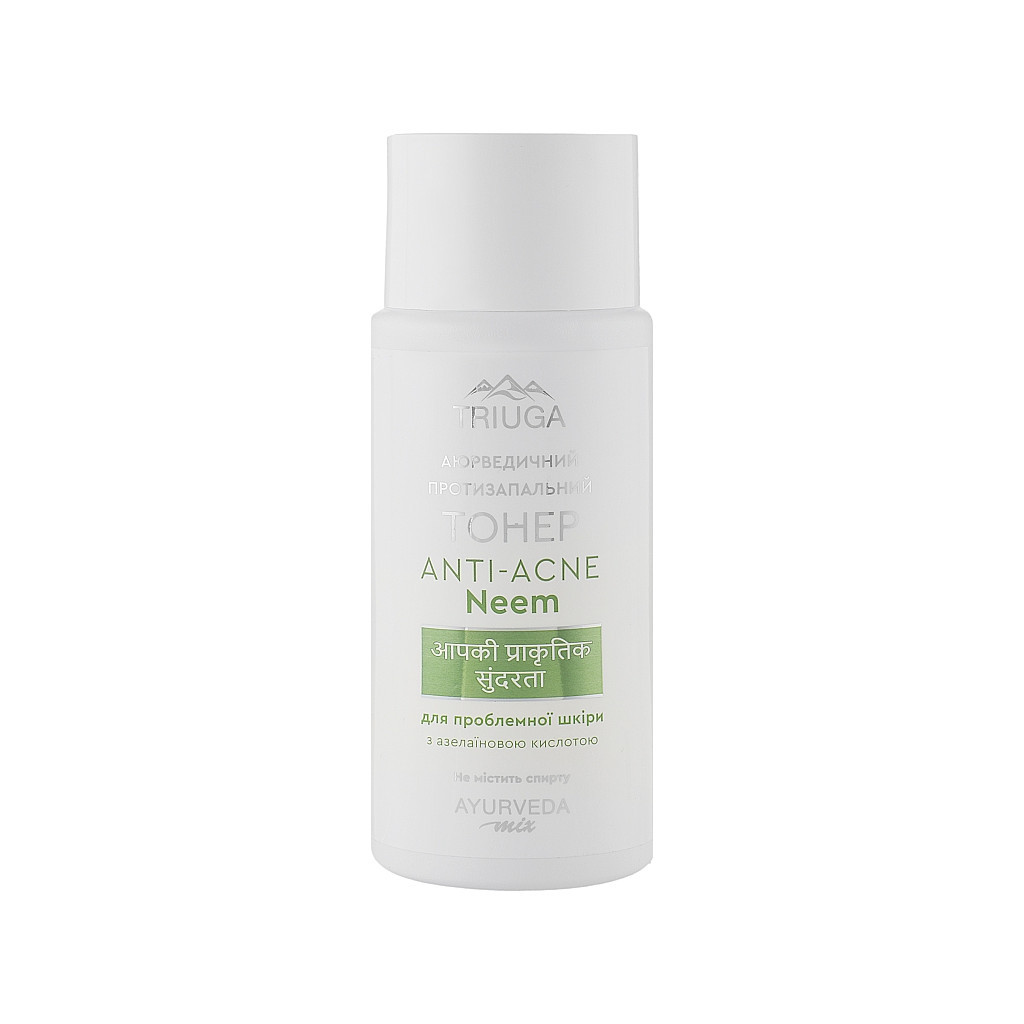 Тонік для обличчя Triuga Ayurveda Mix Anti-Acne Neem Аюрведичний Протизапальний для проблемної шкіри 200 мл (4820164641613) - изображение 1