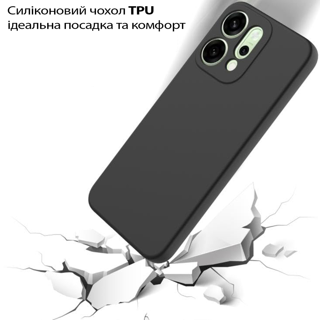 Чохол до мобільного телефона BeCover Silicone Oppo Reno14 / 14FS 5G Black (713791) - зображення 3
