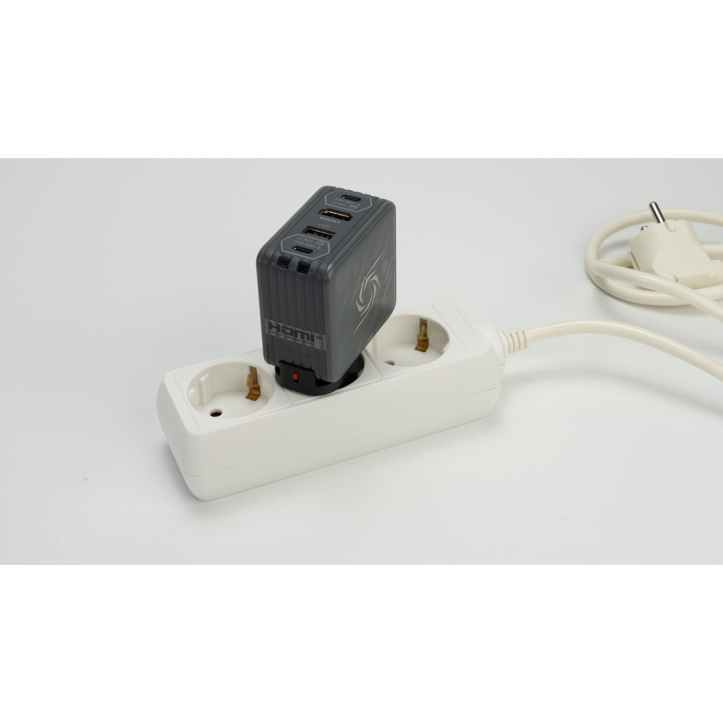 Зарядний пристрій AVerMedia GC313 CORE GO 100W 2хUSB-С 1хUSB-A 1xHDMI black (40AAGC313AWN) - зображення 5