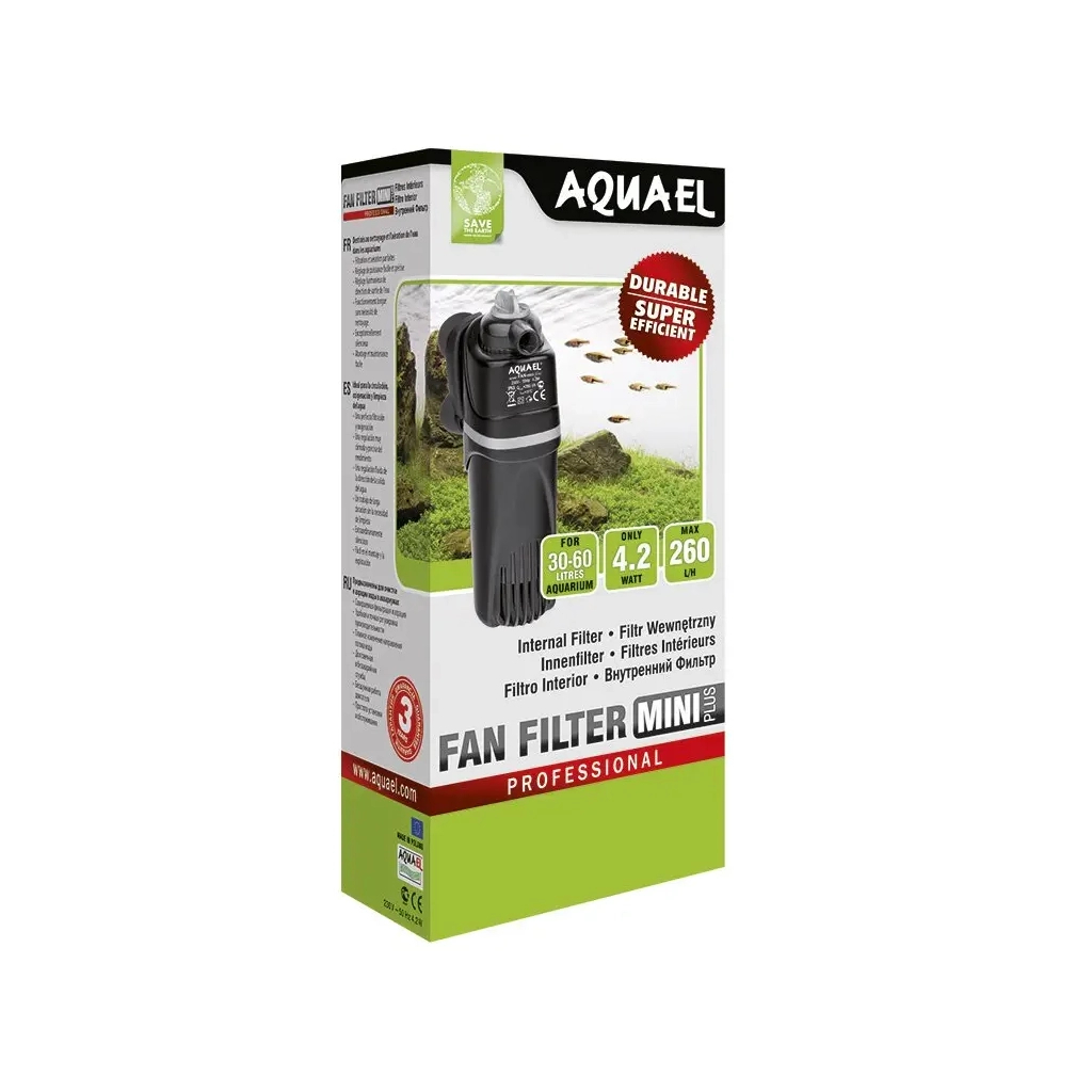 Фільтр для акваріума AquaEl Fan Mini Plus внутрішній до 60 л (5905546030687) - изображение 6