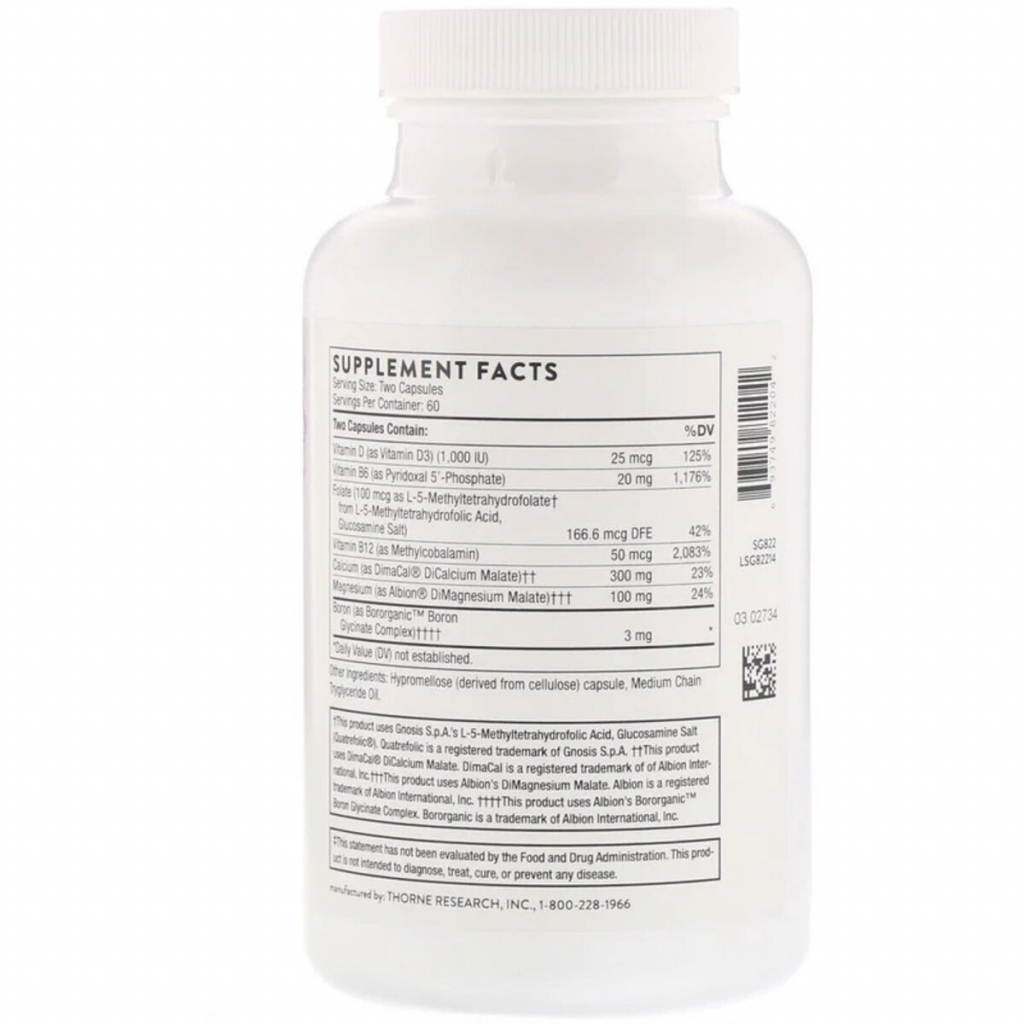 Вітамін Thorne Research Комплекс для підтримки здоров'я кісток при менопаузі, (THR-82204) - зображення 2