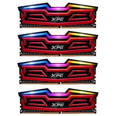 Модуль пам'яті для комп'ютера DDR4 32GB (4x8GB) 3200 MHz XPG Spectrix D40 Red ADATA (AX4U320038G16-QRS) - зображення 1